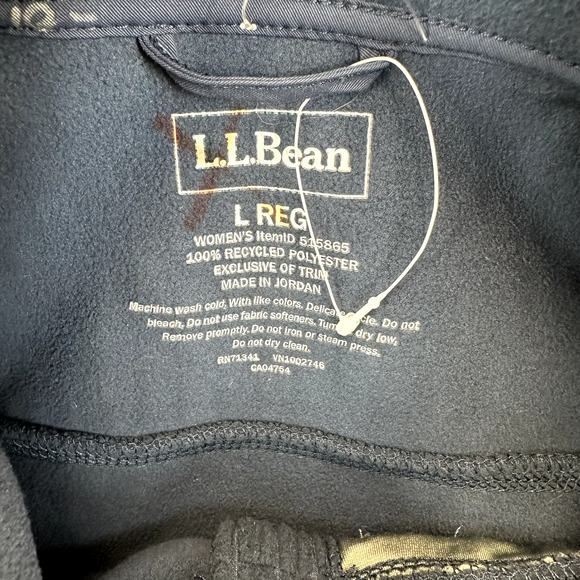 LL Bean Mountain Classic Windproof Fleece 1/4 Zip Jacket Womens L Blue Gorpcore - Picture 4 of 7